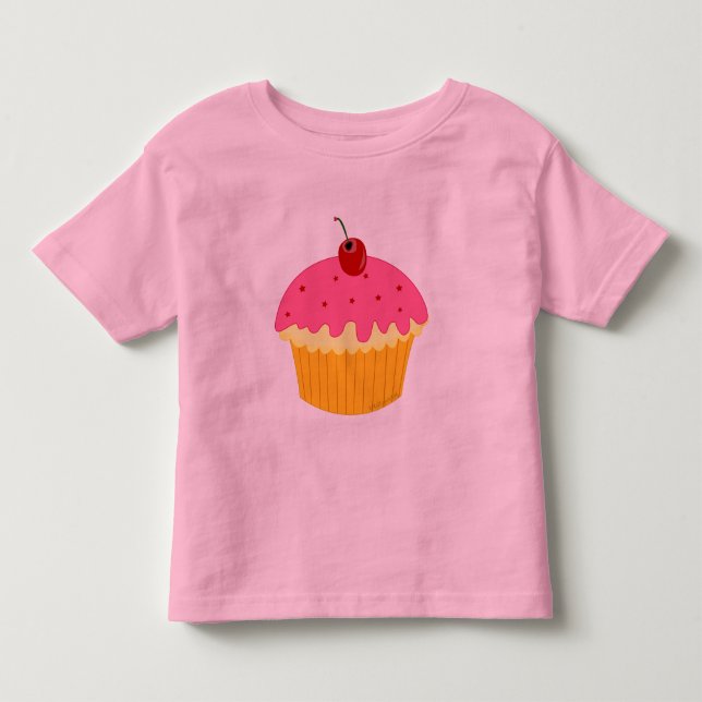 Pink Cupcake Toddler T-Shirt (Front)