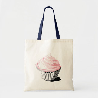 Pink cupcake tote bag