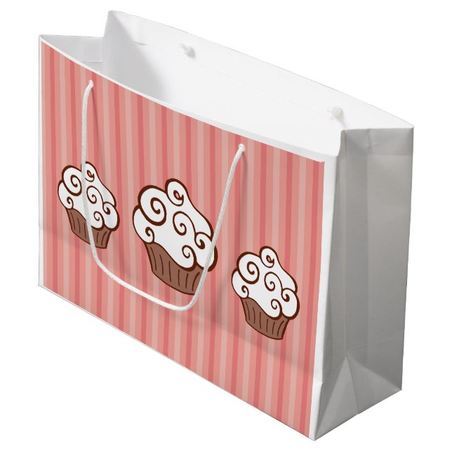 Pink Cupcakes Gift Bag (Front Angled)