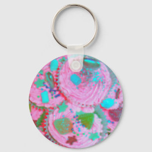 Pink Cupcakes keychain