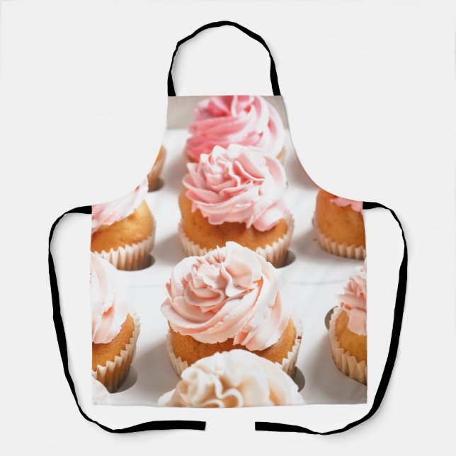 Pink, Cupcakes Kitchen Apron  (Front)
