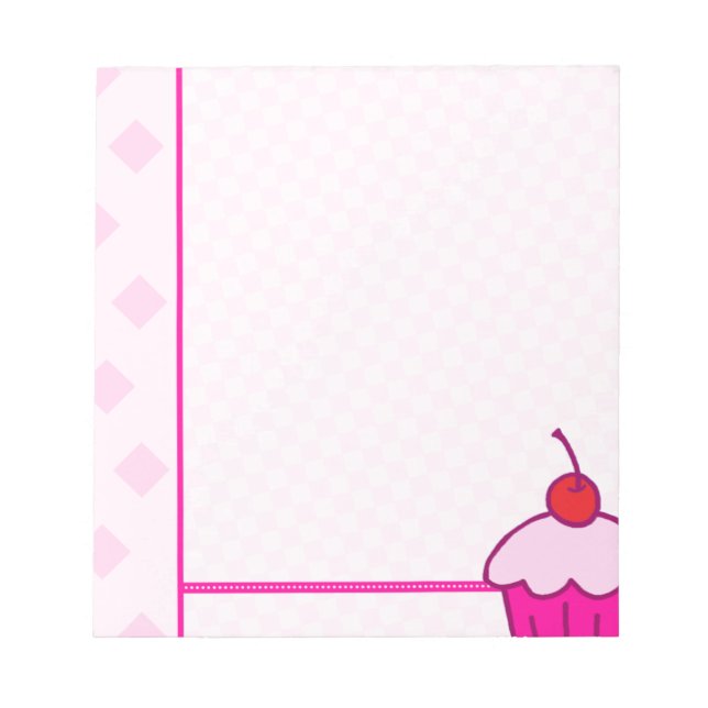 Pink Cupcakes Notepad (Front)