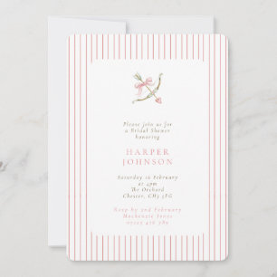 Pink Cupid Arrow Lovestruck Bridal Shower Invitation