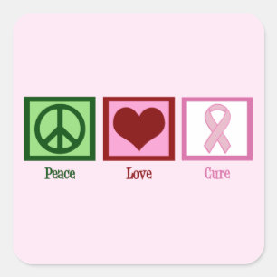Pink Cure Square Sticker