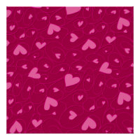 Pink curly hearts