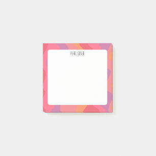Pink Curves CUSTOM Chic Monogram Personalized Post-it Notes