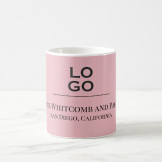 Pink Custom Business or Company Logo Coffee Mug