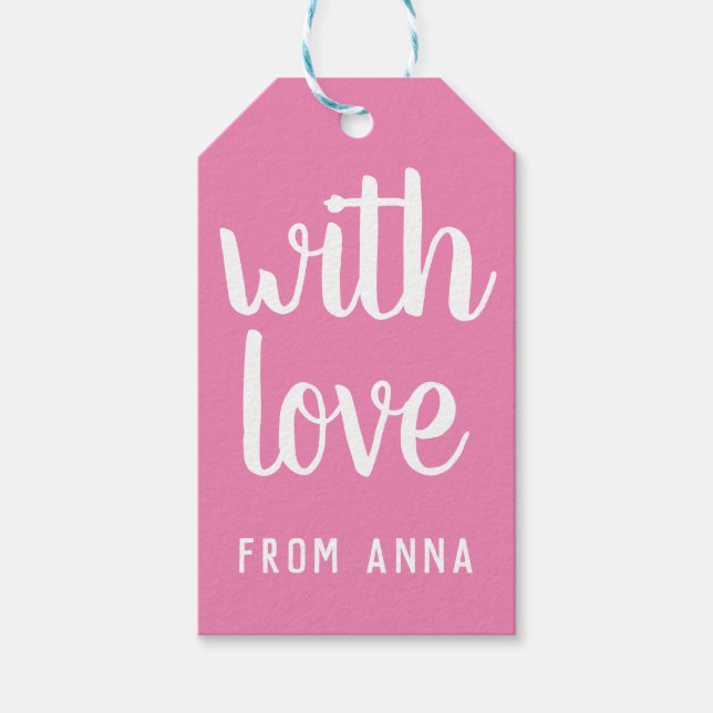 Pink Custom Gift Tags (Front)