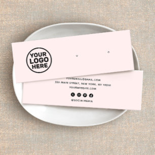 Pink Custom Logo Stud Earring Display Holder