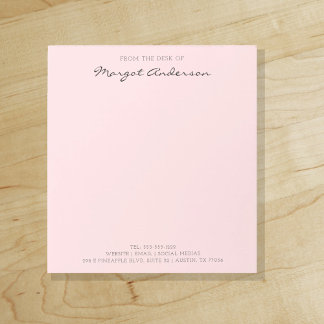 Pink | Custom Script | From the Desk of Notepad
