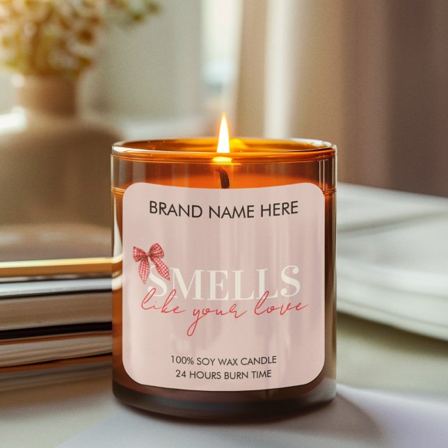 Pink Custom Valentine's Day Candle Label (Creator Uploaded)