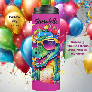 Pink Customisable Crocodile Tumbler