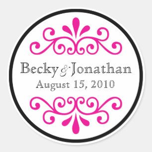 Pink customisable monogram sticker