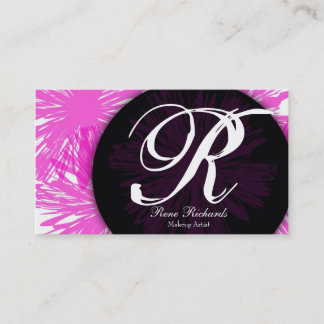 pink customise your mongram business card