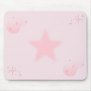 Pink Cute Aesthetic Sparkle  Mouse Mat