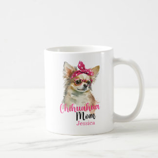 Pink Cute Chihuahua Personalised Dog Mum Coffee Mug