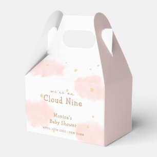 Pink Cute Cloud Nine Girl Baby Shower  Favour Box