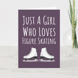 Pink Cute Figure Skating Cards For Girls For Kids