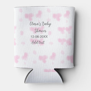 Pink cute flower baby shower watercolor modern dat can cooler
