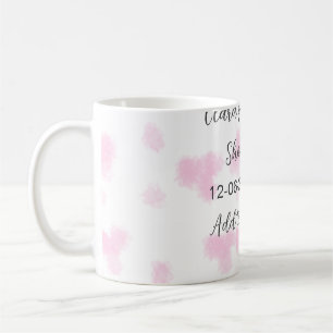 Pink cute flower baby shower watercolor modern dat coffee mug