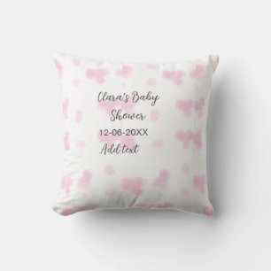 Pink cute flower baby shower watercolor modern dat cushion