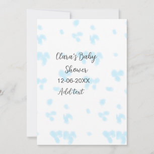 Pink cute flower baby shower watercolor modern dat holiday card