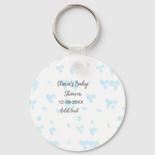 Pink cute flower baby shower watercolor modern dat key ring