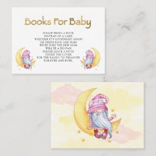 Pink Cute Gnome Moon Clouds Baby For Baby Business Card