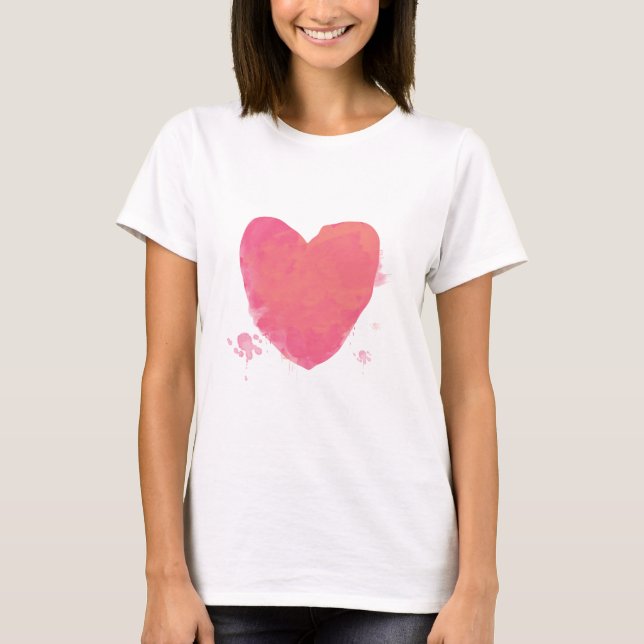 Pink Cute Heart T-Shirt (Front)