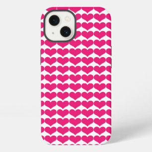 Pink Cute Hearts Pattern BT iPad Case