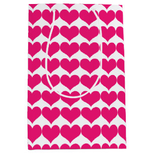 Pink Cute Hearts Pattern Gift Bag