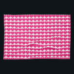 Pink Cute Hearts Pattern Kitchen Towel<br><div class="desc">Simple and sweet Cute Hearts Pattern Kitchen Towel with a repeating pattern of small pink hearts. Text may be added to this design to give it a personal touch.</div>