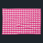 Pink Cute Hearts Pattern Kitchen Towel<br><div class="desc">Simple and sweet Cute Hearts Pattern Kitchen Towel with a repeating pattern of small pink hearts. Text may be added to this design to give it a personal touch.</div>