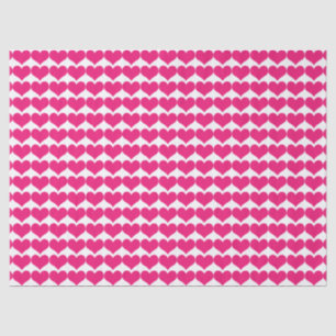 Pink Cute Hearts Pattern Tissue Paper