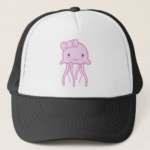 Pink Cute Jellyfish Trucker Hat