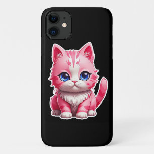 Pink Cute Kitty Cat iPhone 11 Case