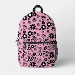 Pink Cute Ladybug Kids Printed Backpack