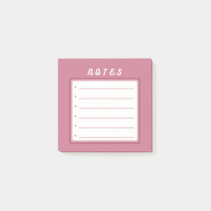 Pink Cute listed note Notes