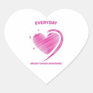 Pink Cute Loving Memory Daughter Breast Cancer Heart Sticker