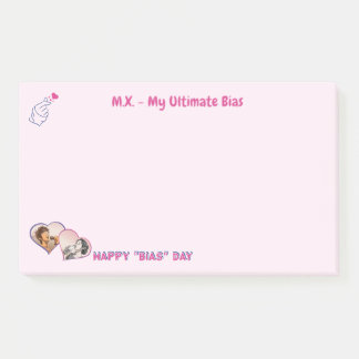 Pink cute minimalist Kdrama Kpop 2 photos girly Post-it Notes