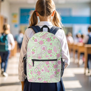 Pink Cute Paisley Pattern Chic Printed Backpack