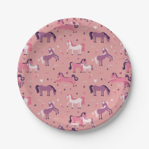 Pink Cute Pony Paper Plate