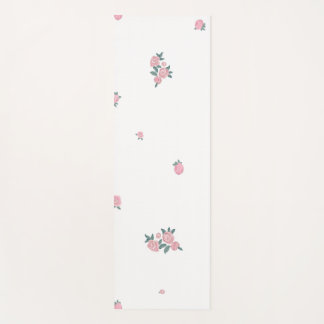 Pink cute roses yoga mat