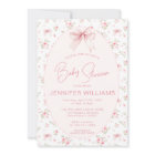 Pink Cute Shabby Chic Rose Bow  Baby Girl Shower