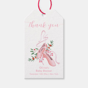 Pink Cute Winter Ballerina Tutu Cold Baby Shower  Gift Tags