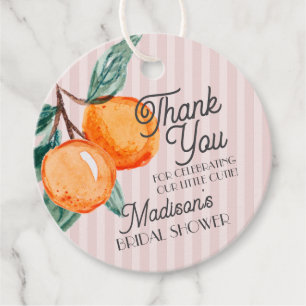 Pink Cutie Main Squeeze Citrus Bridal Shower Favour Tags