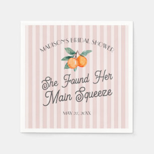 Pink Cutie Main Squeeze Citrus Bridal Shower Napkin