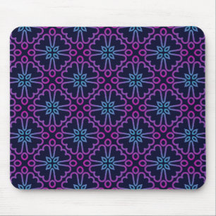 pink cyan seamless pattern on mouse pad