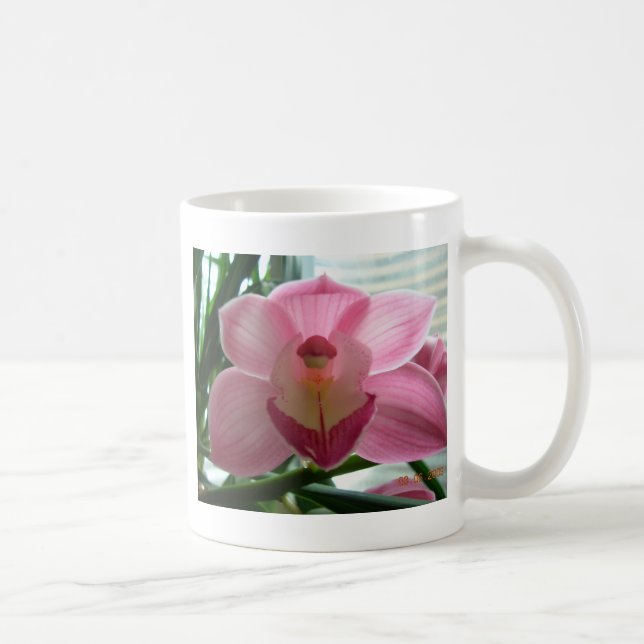 pink cymbidium coffee mug (Right)