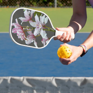 Pink Cymbidium Insigne Orchids Floral Pickleball Paddle